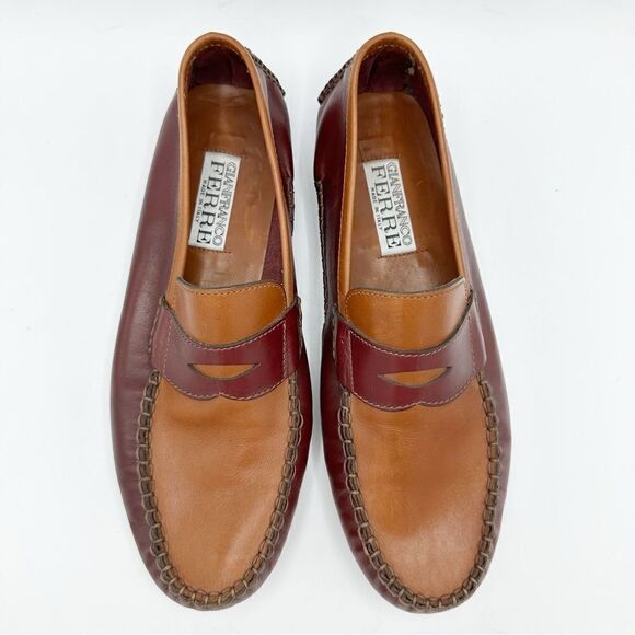 Vintage Gianfranco Ferre Two-Toned Leather Driving Moccasins‎ Sz 40.5 EUR 7.5 US main image 7